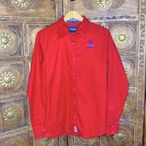 Women’s Wrangler National Patriot Red Medium Button Up Shirt - Brand New